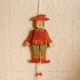 Hampelmann 19 cm, handbemalt